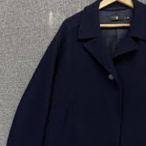 Jil Sander +J Uniqlo Women Oversized Double Face Shirt Jacket Navy Size L NWT - Picture 5 of 16